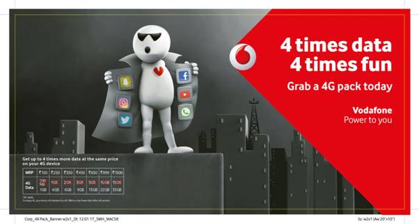 Read more about the article Ab 4X Internet kar Befikar on Vodafone supernet 4G