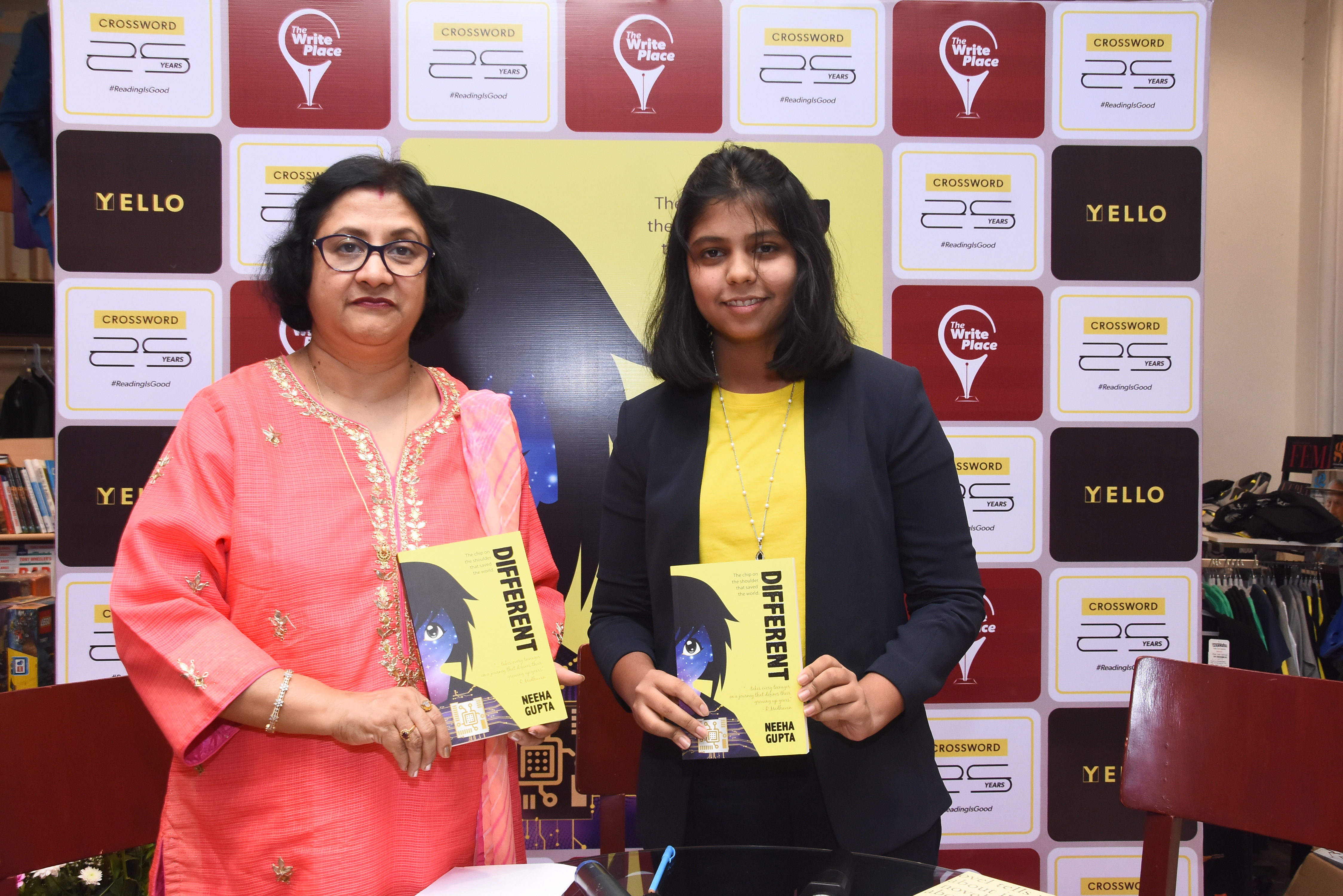 You are currently viewing Former SBI chief, Arundhati Bhattacharya launches teenager Neeha Gupta’s debut novel “Different” at Crossword Bookstores